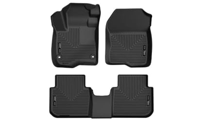 Husky Liners Weatherbeater Floor Mats | Fits 2024-2026 Honda CR-V (Includes Hybrid Models) | Front & 2nd Row, 3-pc Black - 99411 - size: Front & 2nd Row, style: 2023 - 2024