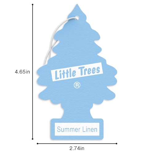 LITTLE TREES Car Air Freshener | Hanging Tree Provides Long Lasting Scent for Auto and Home | 24 Air Fresheners |Summer Linen - color: Summer Linen, size: 6 Count (Pack of 4)