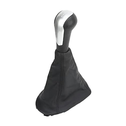 Gear Shift Knob Cover Kit, Manual Gear Stick Shift Knob Black PU Cover Compatible with Spark