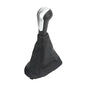 Gear Shift Knob Cover Kit, Manual Gear Stick Shift Knob Black PU Cover Compatible with Spark