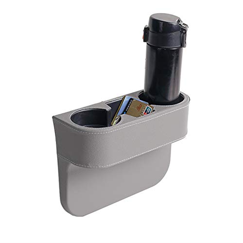 Car Seat Organizer Cup Drink Holders Multi Functional Gap Filler Storage Box Insert Organization Helps Reduce Distracted Driving&Holds Phone Mount Mug Bottle Cellphone (PUBD-Gray) - color: PUBD-Gray