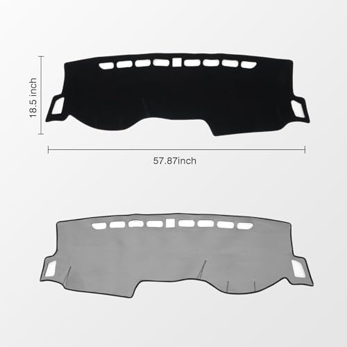 KUST Black Dash Cover for Kia Forte/K3 2019 2020 2021 2022 2023 2024 (S, EX, FE, LX, LXS, GT, GT-Line) Polyester Dashboard Cover Non-Slip Custom Fit Dash Mat Windshield Sunshade Glare - size: Forte 19-24(black)