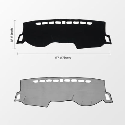 KUST Black Dash Cover for Kia Forte/K3 2019 2020 2021 2022 2023 2024 (S, EX, FE, LX, LXS, GT, GT-Line) Polyester Dashboard Cover Non-Slip Custom Fit Dash Mat Windshield Sunshade Glare - size: Forte 19-24(black)
