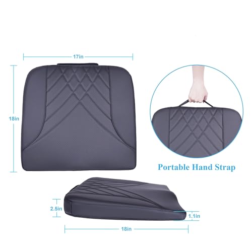 Car Seat Cushion Breathable Material Memory Foam Auto Car Accessories Hand Strap Ergonomic Hip Support(Blue)