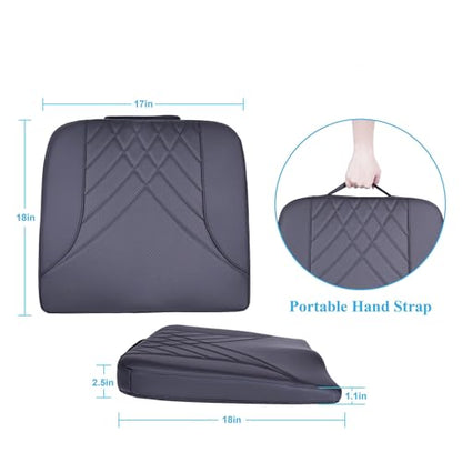 Car Seat Cushion Breathable Material Memory Foam Auto Car Accessories Hand Strap Ergonomic Hip Support(Blue)