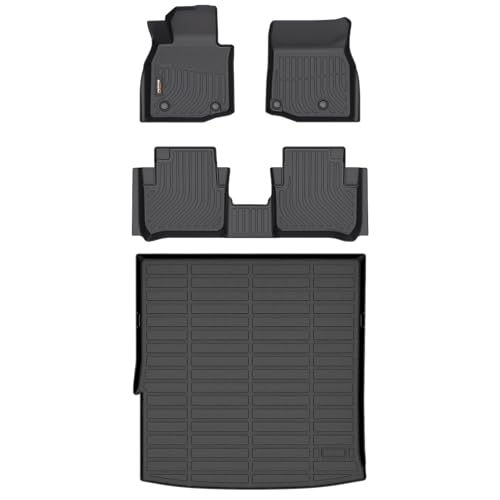 Binmotor-Floor Mats & Cargo Liner Set for Mazda CX50 Hybird 2025 2026, All Weather Car Floor Mat Seatback Cargo for CX 50 Hybird Accessories, Mats TPE Car Liners for CX-50 Hybird Trunk Liner-Black - style: 13) Car Mats for Mazda CX50 Hybrid (2025-2026)