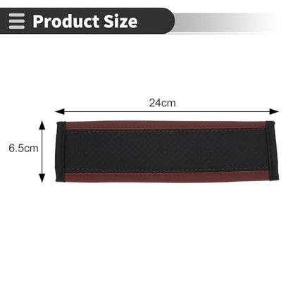 Black Claret Seat Belt Cover Pad Faux Leather 24cm Seatbelt Strap Cushion Shoulder Padding 2 Pcs - color: Black,Claret