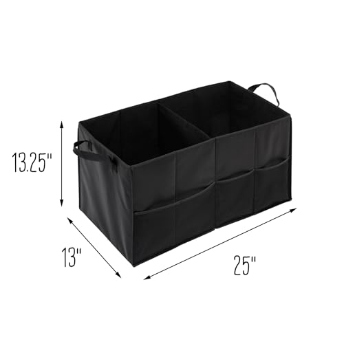 Honey-Can-Do SFT-01166 Soft Storage Chest, Black Folding Car Trunk Organizer - size: 25.5"L