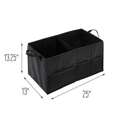 Honey-Can-Do SFT-01166 Soft Storage Chest, Black Folding Car Trunk Organizer - size: 25.5"L