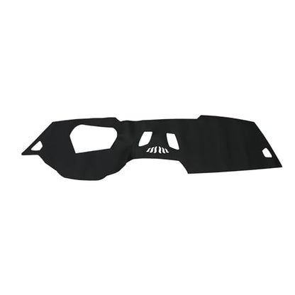 Faux Leather Dashboard Cover for BMW 5 Series with HUD 2018-2023 with Hud Dashboard Mat Anti-Slip Sun UV Heat Shield Protection Black 1 Pc - size: with HUD