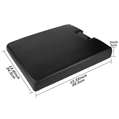 LCWRGS Center Console Lid with Latch Compatible with 2007-2013 Chevy Tahoe Avalanche, 2008-2014 Silverado/GMC Yukon XL Sierra 1500 2500 3500, 20864154, Black