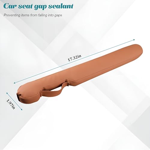 2PCS Car Seat Gap Filler, Soft Foam Automotive Organizer to Fill The Gap Between Seats Console Stop Things from Dropping, Vehicle Seat Side Gap Stopper, Universal for Truck SUV (Brown) - color: Brown