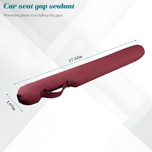 2PCS Car Seat Gap Filler, Soft Foam Automotive Organizer to Fill The Gap Between Seats Console Stop Things from Dropping, Vehicle Seat Side Gap Stopper, Universal for Truck SUV (Wine Red) - color: Wine Red