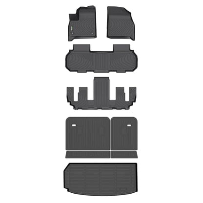 HAFIDI® Floor Mats & Cargo Liner & Seatback Cargo Set for 2024 2025 2026 Chevy Traverse 7 Seats & 2025 2026 Buick Enclave & 2024-2026 GMC Acadia 7 Seats (Not for 2024 Traverse Limited) - style: 1) For Enclave 2025 2026 & Chevy Traverse 2024-2026 Full Set