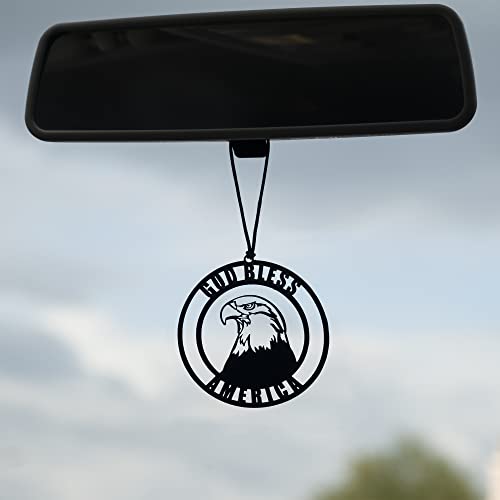 Rear View Mirror Accessories - Car Mirror Hanging Accessories - Car Pendant, Car Charms Ornament - Swinging Ornaments Cars Accessory for Men and Women Hanger - Black (American Bald Eagle) - style: American Bald Eagle