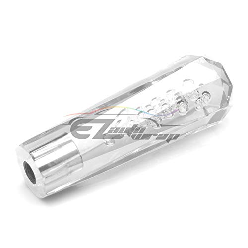 EZAUTO WRAP Shift Knob Stick Crystal Transparent Bubble Clear Transparent Throw Gear Shifter 15cm - color: Clear Transparent, size: 15cm