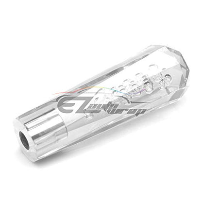 EZAUTO WRAP Shift Knob Stick Crystal Transparent Bubble Clear Transparent Throw Gear Shifter 15cm - color: Clear Transparent, size: 15cm