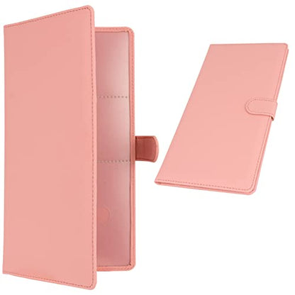 Car Registration and Insurance Holder, Leather Magnetic Shut Vehicle Glove Box Organizer for Document, Card, Driver License, Pink - color: Pink
