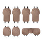 Summer Car Seat Cushion Perforated Breathable Ventilated Non-Slip All-Season Auto Cushion Pad(Brown,7-Piece Set) - color: Brown, size: 7-piece set