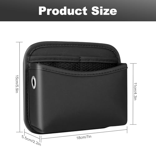 2Pcs Car Side Pocket Organizer, Universal Leather Mini Storage Bag for Cell Phone, Wallet, Key, Glasses, Multifunctional Car Organizer Accessories for Car Seat, Door, Window, Console, 7*4.3*2.2inch