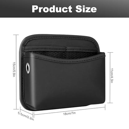 2Pcs Car Side Pocket Organizer, Universal Leather Mini Storage Bag for Cell Phone, Wallet, Key, Glasses, Multifunctional Car Organizer Accessories for Car Seat, Door, Window, Console, 7*4.3*2.2inch