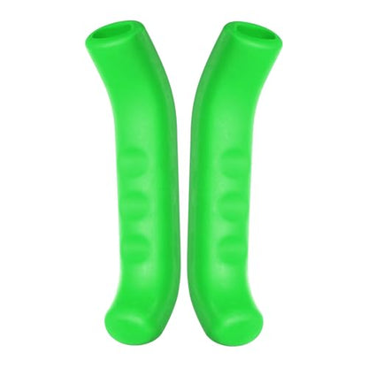 HARFINGTON 1 Pair Bike Brake Lever Cover Silicone Brake Lever Grip Protector Anti-Slip Brake Handle Protection Covers Sleeve for Mountain Road Bike Cycling, Green - color: Green