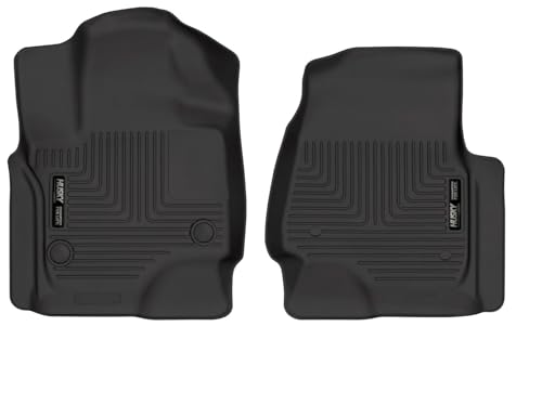 Husky Liners Weatherbeater Floor Mats | Fits 2018-2024 Ford Expedition, 2018-2024 Lincoln Navigator | Front Row, 2-pc Black - 13341 - size: Front Row