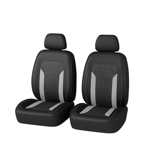 Car Seat Covers, Breathable Split Anti-Slip Vehicle Front Seat Protector with Removable Headrest Guard, Automotive Interior Chair Protective Covers, Universal for SUV Automobile Truck (Gray) - color: Gray, size: 4PCS