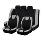 Car Seat Covers Full Set, Polyester Vehicle Front ＆ Rear Bench Seat Protectors with 5 Headrest Covers, Automotive Interior Chair Protection Accessories, Universal Fit (Gray) - color: Gray