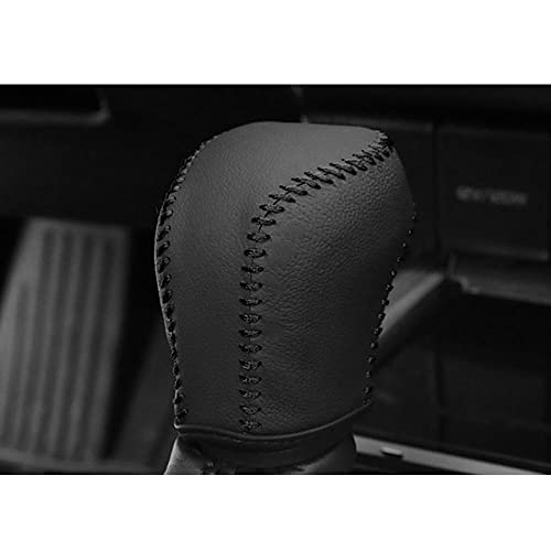 XITER for Genuine Leather Gear Shift Knob Cover Car Protect Accessories Case for Toyota Camry 2018-2026 /Corolla 2020-2026(Black Stitches) - color: Black Stitches