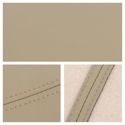 X AUTOHAUX Pair Synthetic Leather Car Front Door Panels Armrest Cover Beige for Honda Civic 2006-2011 Sedan - color: beige
