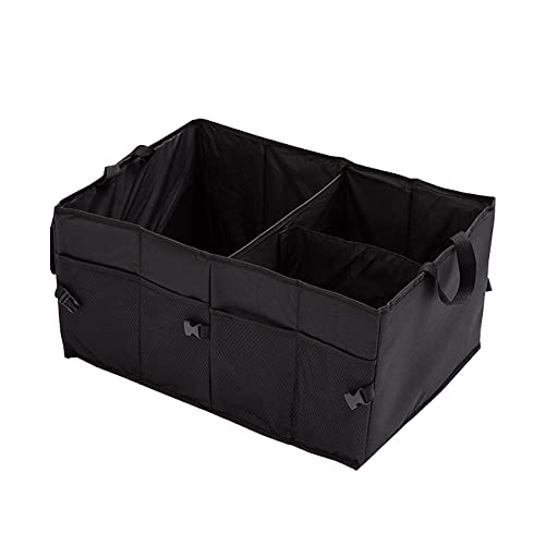Trunk Organizer Car Basket Storage Tote Organizer Small Black Collapsible Snack Bins for Car SUV Sedan