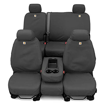 Covercraft Carhartt SeatSaver Custom Seat Covers | Fits 2011-2016 Ram 1500/2500/3500 | 1st Row Bucket Seats, Duck Weave Gravel