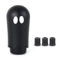 Ghost Shift Knob, Aluminum Weighted Automotive Gear Shift Manual knobs Lever with 3 Threaded Adapters M8 M10 M12 x 1.25, Universal for Vehicle Funny Cool Spooky Car Accessories (Black) - color: Black