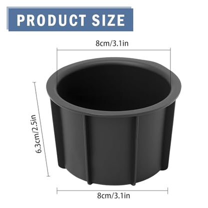 Front Console Cup Holder Insert Fit for 4RUNNER 2010-2021 Replace 66991-35030 1Pc Black,Easy to Install