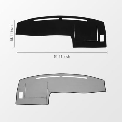 KUST Black Dash Cover for Toyota Tacoma 1998-2002 2003 2004 Left Hand Driving Dashboard Cover Polyester Non-Slip Interior Accessories for Toyota Tacoma Sunshade Windshield No Glare - size: For Tacoma 98-04