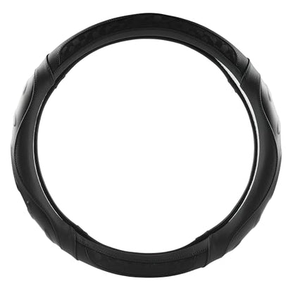 Black Seal Custom-Fit Steering Wheel Cover for Ford F-150, F-250, F-350, Expedition, 15.5–16", Anti-Slip PU Leather (Black) - color: Black