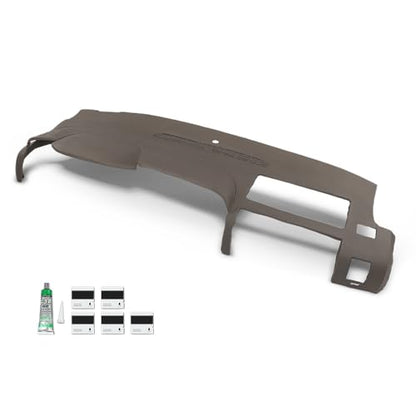 PIT66 TPE Brown Dash Cover Dashboard Bezel, Fit Chevy Silverado 2007-2013 (LS, LT, or Work Truck ONLY) Fit GMC Sierra 2007-2013 (SL, SLE, or Work Truck ONLY) Fit Dual Glovebox Style Dashes Only - size: 2007-2013 Silverado/Sierra(Brown | Set)