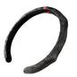 Quick Install Sporty Suede Leather Steering Wheel Cover with Red Top Trim Universal fit Any 14½" to 15" Car SUV Pickup Steering Wheel - color: Black+Top Red Line, size: Suede