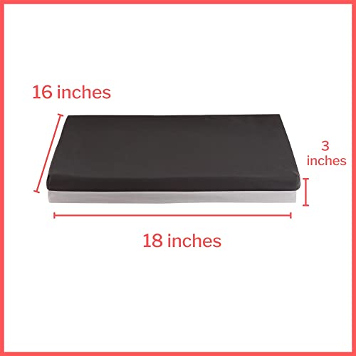 McKesson Seat Cushion for Wheelchairs and Office Chair, Foam/Gel, 18 in x 16 in x 3 in, 4 Count - size: 18x16x3 Inch (Pack of 4)