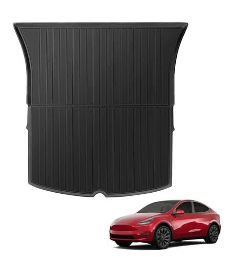 PM Auto Rear Upper Trunk Mat for 2020-2025 Tesla Model Y, Custom-Fit, All-Weather Protection, Non-Slip, Easy to Clean - color: Cargo Liner
