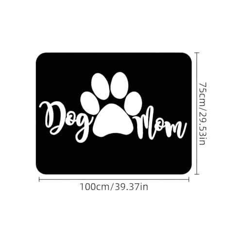 Universal Car Trunk Mat 29" x 39", Mom Paw Print All Weather Trunk Protection Cargo Liner, Durable Cargo Mat Rear Trunk Liner, Stylish Vehicle Interior Accessories Suitable for Most Car Models - color: Mom Paw Print