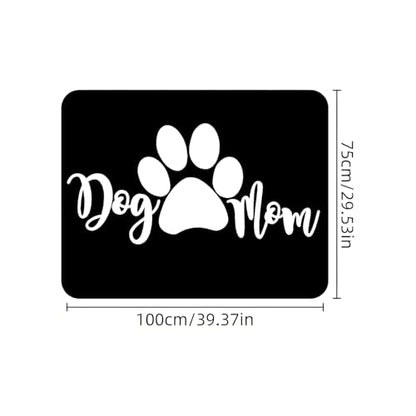 Universal Car Trunk Mat 29" x 39", Mom Paw Print All Weather Trunk Protection Cargo Liner, Durable Cargo Mat Rear Trunk Liner, Stylish Vehicle Interior Accessories Suitable for Most Car Models - color: Mom Paw Print