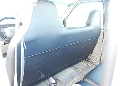 Custom-FIT Artificial Leather Front Bench seat Covers Designed for Ford F-250 350 450 (Grey) - color: Grey