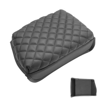 SXCY for 2024 2025 2026 VW Taos Armrest Cover for Volkswagen Taos 2024 2025 2026 Accessories 2022 2023 2024 2025 2026 Taos Center Console Cover 2024-2026 Taos Middle Console Cover (Black Leather Pad) - color: 2022-2025 2026 Taos (Add Pad)