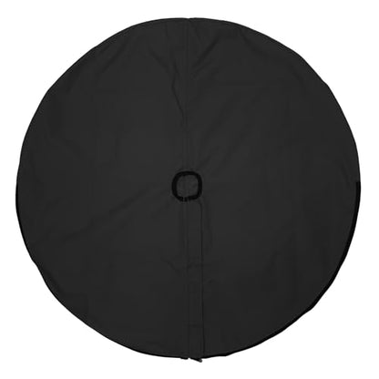 SavvyCraft Waterproof Boat Steering Wheel Covers, Heavy Duty Solution-Dyed 600D Fade-Resistant UV Protection Sailboat Yacht Marine Steering Wheel Protector Case, Vecro and Zipper Closure Black 48" - color: Black, size: 48" Wheel Diameter