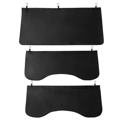 3Pcs Set Car Protective Fender Covers Automotive Magnetic Protective Mat for Repair PU Leather Fender Cover Work Mat, Scratching Prevention Mat Pad with Hooks (Size L) - size: L