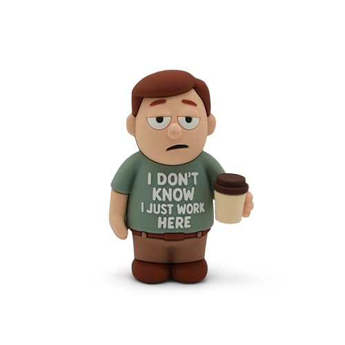 Miniature Desk Figurine – Cute & Quirky Office Decor for Desk, Shelf, or Workspace – Fun Tiny Collectible Statue for Adults, Coworkers, or Home Office Gift-I Just Work Here - style: I Just Work Here