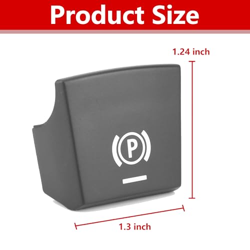Parking Brake Button Switch P Button Cover Hand Brake P Decoration Cover Sticker for BMW X5 2007-2014 for BMW X6 2008-2014 Replacement 61312822518 1Pcs