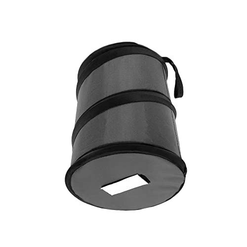 FH Group Automotive Waterproof Portable Collapsible Small Trash Can Garbage Container fits Most Cars,Polyethylene, SUVs, and Trucks Gray - color: Gray, style: Small